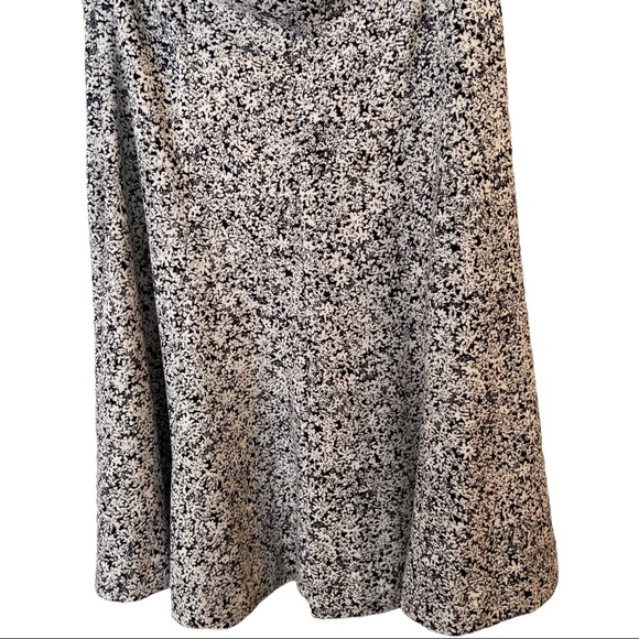 Michael Michael Kors Black White Floral Open Back Sleeveless Skater Dress - Picture 4 of 11